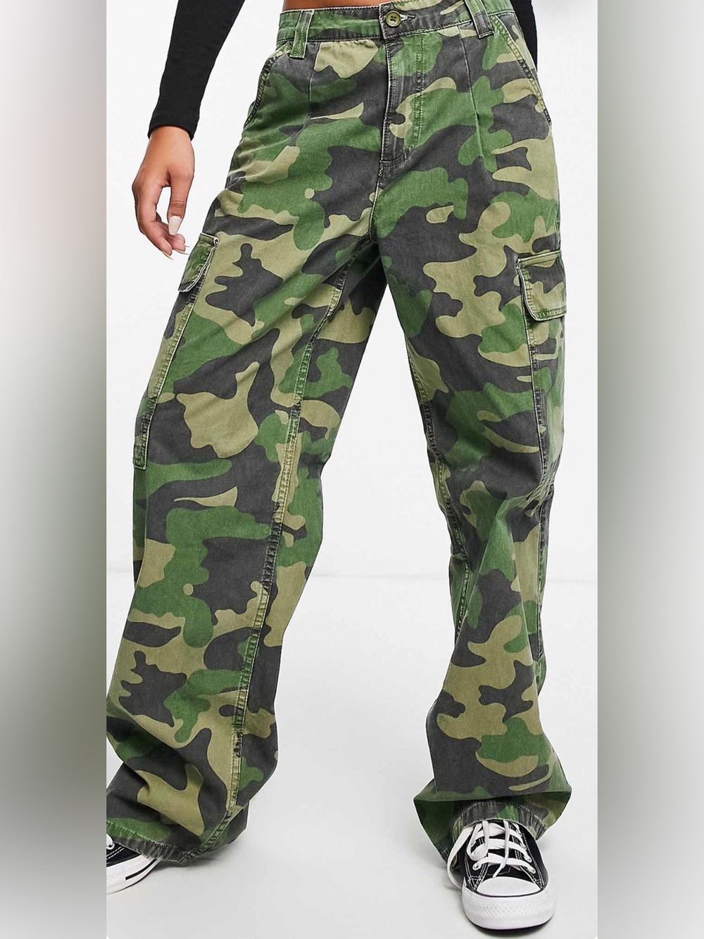 ASOS design oversized camo trousers pants 12